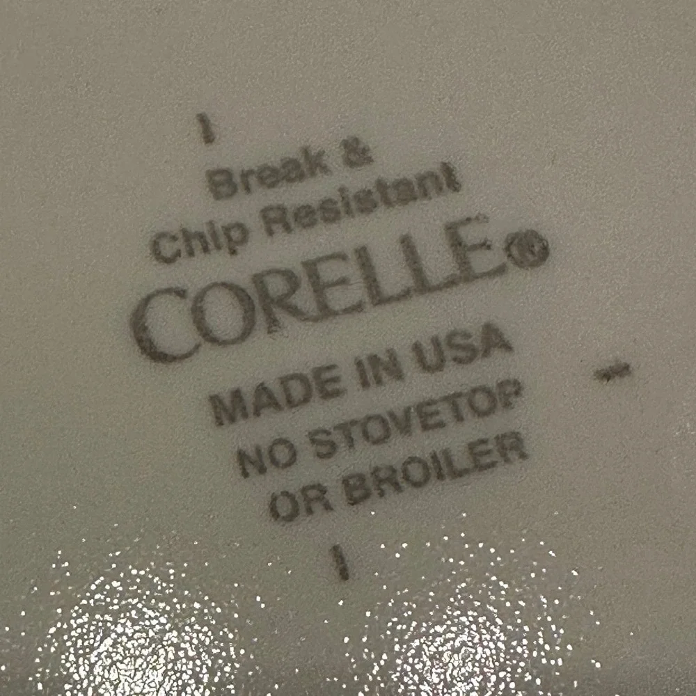 Corelle Coastal Breeze Lunch Salad Plates Set of 8 Blue Green Wheat USA Retired